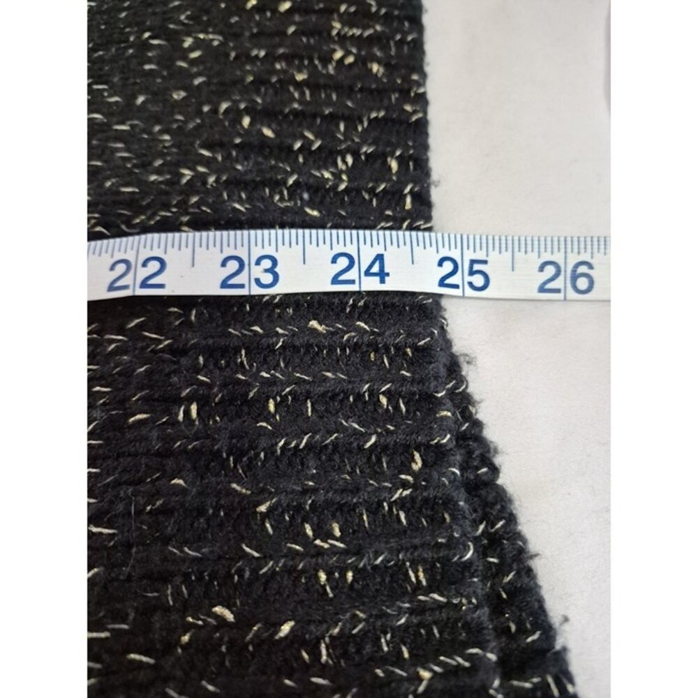 American Eagle Women's Black with Gold Thread Boyfriend Crewneck Sweater Size XL - Picture 7 of 8